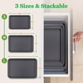 thumbnail image 2 of NutriChef 3-Pc Non-Stick Baking Trays, Cookie Sheet - One Size, 2 of 7