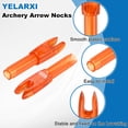 thumbnail image 3 of Uxcell Archery Arrows Nocks, Arrow Shaft Plastic Nocks Replacement Archery Arrows Tail Accessory 24 Pack Inside Diameter 4.2 mm Clear Orange - for (Hunting/Shooting/Compound/Recurve Bow), 3 of 7