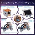 thumbnail image 2 of Kit de robot solar 12 en 1, juguetes, regalos para niños, juego de experimentos científicos de construcción educativa, regalos para niños, niñas, gris, 2 of 7