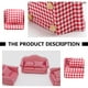 thumbnail image 4 of KAKOWELY 1 juego de minimuebles con adorno de sofá a cuadros con almohadas decorativas, 4 of 4