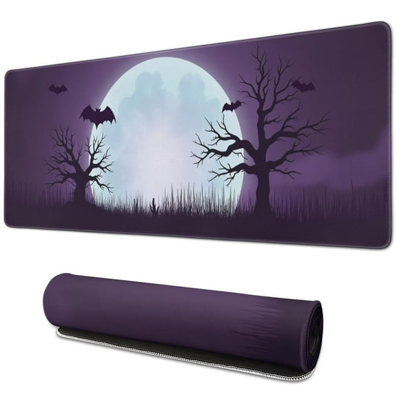 Happy Halloween Mouse Pad,Rectangle Big Mouse Mat Waterproof Mouse Pad Non Slip Rubber Mouse Mats for Gaming Wireless Mouse (31.5x11.8in)