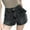 Black-10, variant on REALiKUN Denim Shorts Womens Summer Jeans Short Pants Casual Low Rise Button Up Stretch Jeans Streetwear with Pockets
