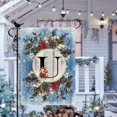 thumbnail image 3 of Monogram Letter U Winter Small Garden Flag Burlap Family Last Name Initial Yard Flag 12.5 x 18 Inch Snow Red Birds Floral Garden Flag Vertical Holiday Outdoor Farmhouse Decoration, 3 of 6
