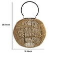 thumbnail image 5 of Saltoro Sherpi Metal and Rattan Lantern with Glass Hurricane, Brown and Black, 5 of 5