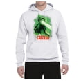 thumbnail image 2 of Catzilla Parody Taking Over City | Mens Cat Lover Hooded Sweatshirt Graphic Hoodie, White, Small, 2 of 3