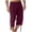 Wine Capris for Men, variant on DODADAWANJ Mens Casual Capri Pants Linen Big and Tall Beach Capris Loose Fit Lightweight Elastic Waist 3/4 Pant Drawstring Below Knee Long Shorts Gray L