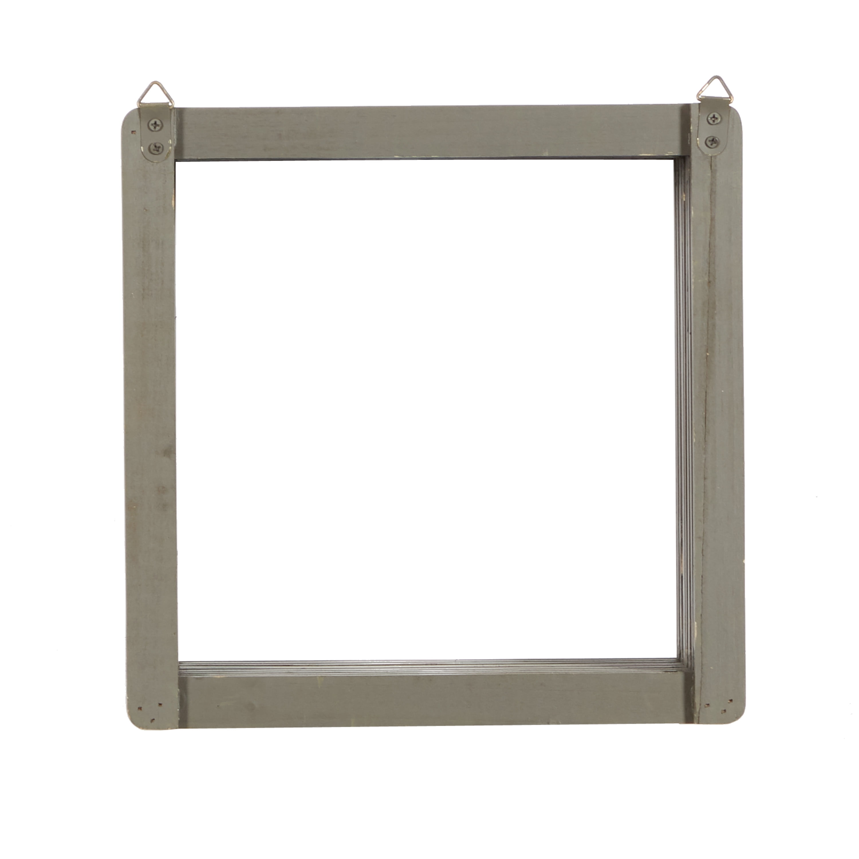 DecMode Grey Wood Contemporary Wall Shelf