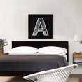 thumbnail image 2 of ARTCANVAS Modern Black White Alphabet Letter A Canvas Art Print - Size: 26" x 26" (1.50" Deep), 2 of 9