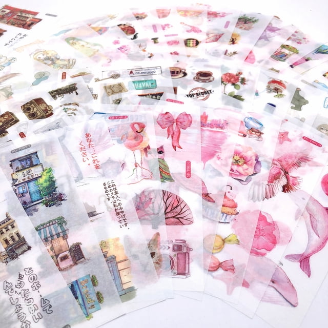 Pegatinas creativas y de papel hasta la serie cálida Pegatinas de cuenta manual Pegatinas de álbum hechas a mano 6 piezas