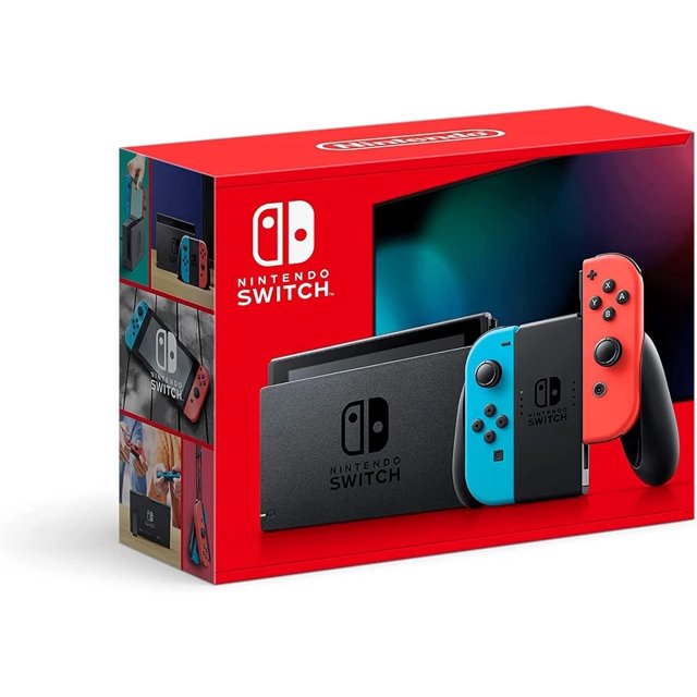 Nintendo Switch avec Joy‐con Néon Bleu et Néon Rouge - Spécification Japonaise - Neuf