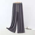 thumbnail image 6 of Wensltd Women's Wide Leg Cropped Pants Elastic Waist Soft Lightweight Comfy Casual Nightwear for All Season, 6 of 6