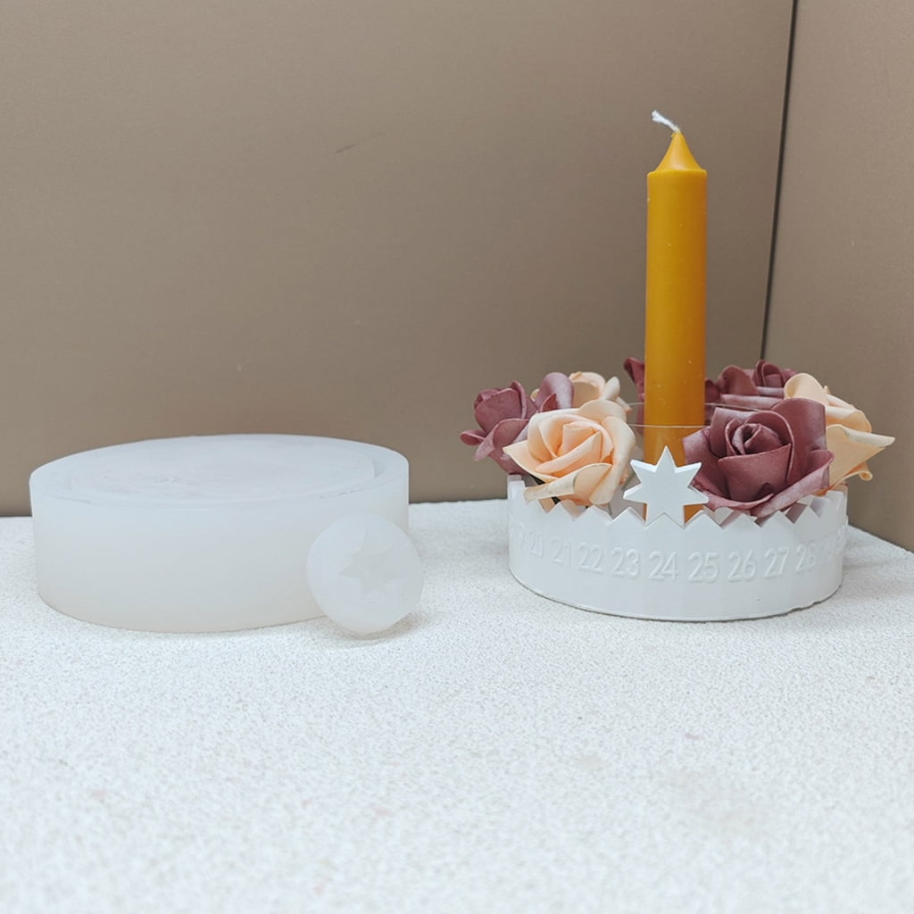 Multiple Size Calendar Sturdy Silicone Mold Set Portable Accessory for Craft Supplies Candle Making Plaster Crafting