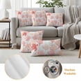thumbnail image 3 of Red Orange Coastal Outdoor Pillow Covers,Waterproof Decorative Throw Pillowcases Set of 2,Sea Turtle Nautical Coral Summer Beach Couch Cushion Cases with Zipper for Outside Patio Garden Sofa 16"x16", 3 of 7
