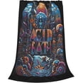 thumbnail image 2 of Acid Music Bath Flannel Blanket Air Conditioning Blanket Nap Blanket Sofa Throw Blanket Throw Blankets 60"X50", 2 of 6