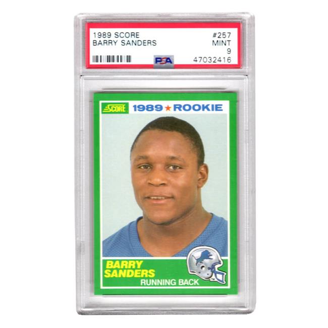 Schwartz Sports Memorabilia PS3BS89S2 Barry Sanders Detroit Lions 1989  Score Football No.257 RC Rookie Card - PSA 9 Mint - Walmart.com