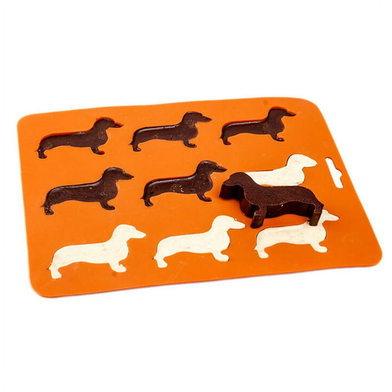 3D Dachshund Dog Ice Cube Mold Fun Shapes Cute Large Trays for
