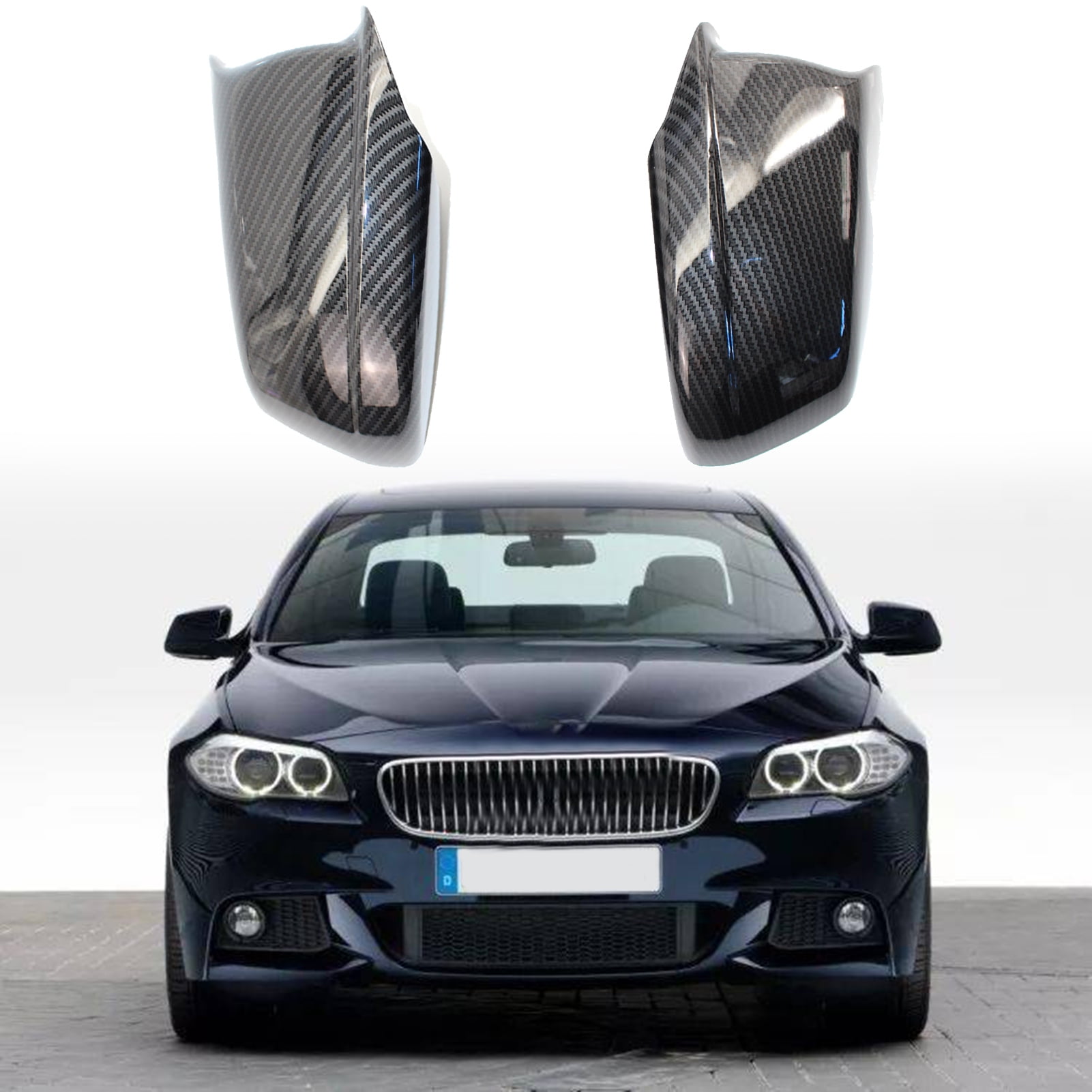 Carbon Fiber Dashboard Speaker Panel Sticker for BMW F10 5 Series with M Stripe