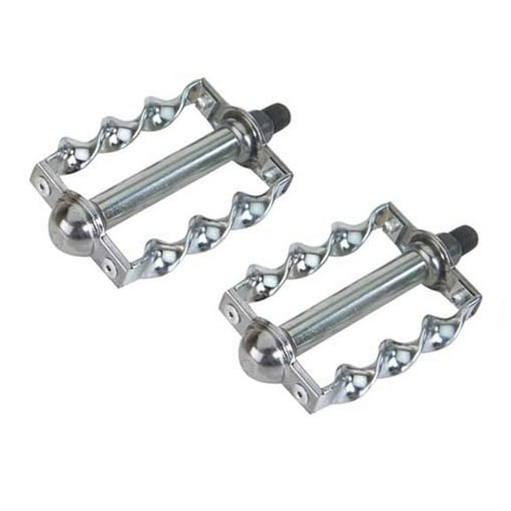 Twisted Pedals 1/2" Chrome. Bike pedals, bicycle pedal, for lowrider, beach cruiser, chopper, limo, stretch bike