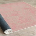 thumbnail image 3 of HomeNette Machine Washable Rug 140x220 cm, Non Slip, Stain Resistant, Pink Rugs for Living Room, Bedroom, Bathroom, Kitchen, Decorative Modern Cotton Boho Patterned Tokyo Collection Area Rugs, 3 of 6
