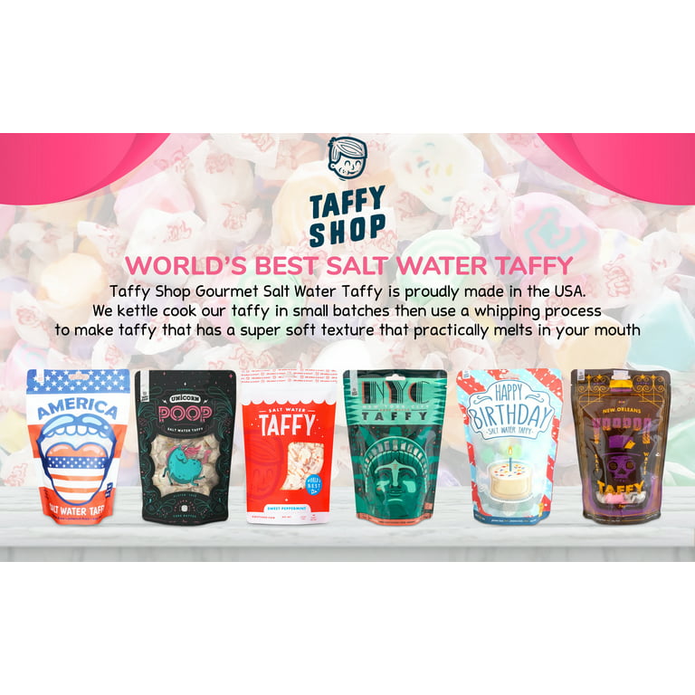 Taffy Shop Favorites Mix Salt Water Super Soft Taffy - Personal (7oz) Bag  
