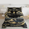 thumbnail image 2 of Feelyou Ocean Wave Teen Full Size Comforter Sets, Vintage Japanese Bedding Sets, 3pcs, 2 of 8