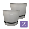 thumbnail image 1 of Set 2 Macetas 35cm Moderna Minimalista Interior Exterior gris Elly Decor ED-MCA02-35CM, 1 of 7