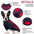 thumbnail image 2 of GreenJoy Plaid Dog Christmas Outfit - Turtleneck Dog Sweater with Leash Hole, Soft & Warm Dog Cold Weater Coat for Dogs and Cats, Perfect for Christmas and Everyday Wear, 2 of 7