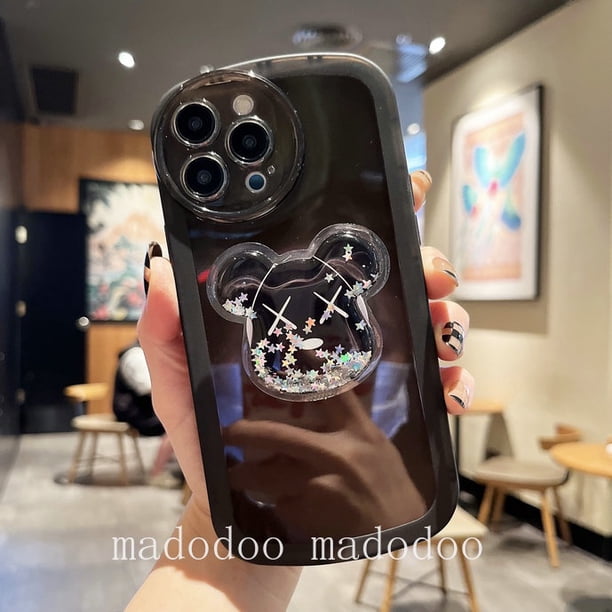 Casing Redmi 9C 10A Note 10 10S 9T 4G Xiaomi Mi 11 10T Lite POCO M4 M3 Pro 5G Cute Cartoon Gloomy Bear Sesame Street Doraemon Quicksand Stand Round Edge Tpu Clear Soft Phone Case Cover NKS 12