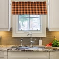 thumbnail image 3 of Halloween Buffalo Plaid Orange Curtain Valance for Kitchen Windows/Bathroom/Living Room/Bedroom Blackout, Rod Pocket Valance Small Window Treatment, 54" W x 18" L Home Decor, 3 of 6