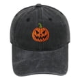 thumbnail image 3 of Only Moment Grey Halloween Headwear Baseball Cap Golf Dad Hat Cotton Embroidery - Washed Adjustable Usa Dad Hat for Women A, 3 of 3