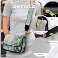 thumbnail image 5 of ZUXONGSY Butterfly Flower Print Shoulder Bag for Women Lightweight Crossbody Travel Purse Casual Satchel with Adjustable Wide Strap for Shopping Working, 5 of 7
