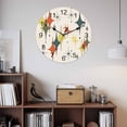 thumbnail image 2 of Wall Clock Yellow Green Orange Diamond Clocks PVC Silent Non-Ticking Battery Operated Decorative Modern Geometric Mid Century Linen Round Clock for Home Living Room Bedroom Wall Decor 14 Inch, 2 of 9