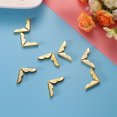 thumbnail image 3 of 10PC Book Protector Metal DIY Album Folders Crafts Scrapbook Retro Bronze Book Corner Protector (Golden), 3 of 7