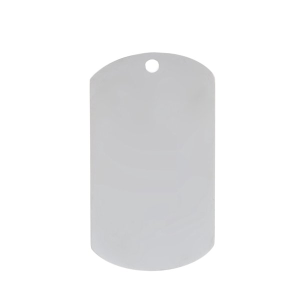 Etiquetas en blanco rectangulares de aluminio para estampar en blanco, paquete de 2