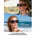 thumbnail image 5 of Polarised Fit Over Sunglasses for Women Over Prescription Glasses - Oversized Lightweight 24g UV400, 2-in-1 Wear Over or Alone, Anti-Glare for Driving Beach Golf Outdoor, 5 of 9