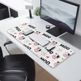 thumbnail image 2 of Long Mouse Pads for Desk,White Cow Moo Colorful Pattern Desk Mats on Top Of Desks, Desk Mouse Pad Extra Large with 3mm Non-Slip Base and Stitched Edge for Gaming,Office,Work,Home 31.5"x11.8", 2 of 6