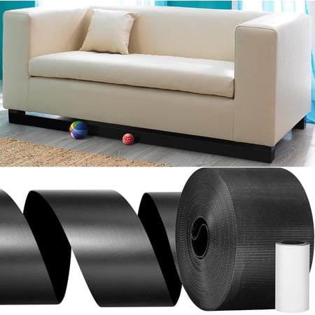 32.8 Feet Under Sofa Toy Blocker Adjustable Gap Bumper Sectional Connectors for Sliding Sofas Bumper Guard for Avoid Things Sliding Under Couch & Furniture(Include 19.6 Adhesive Mounting Strap)