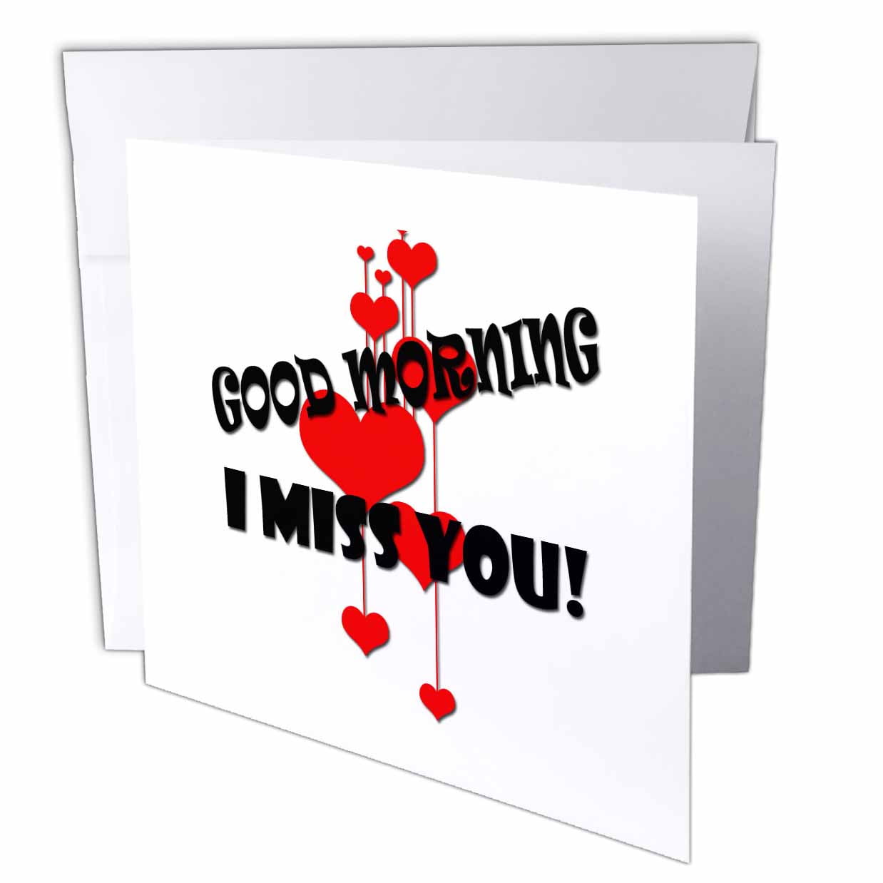 3dRose Good Morning I Miss You Greeting Card 6 By 6 inch Walmart