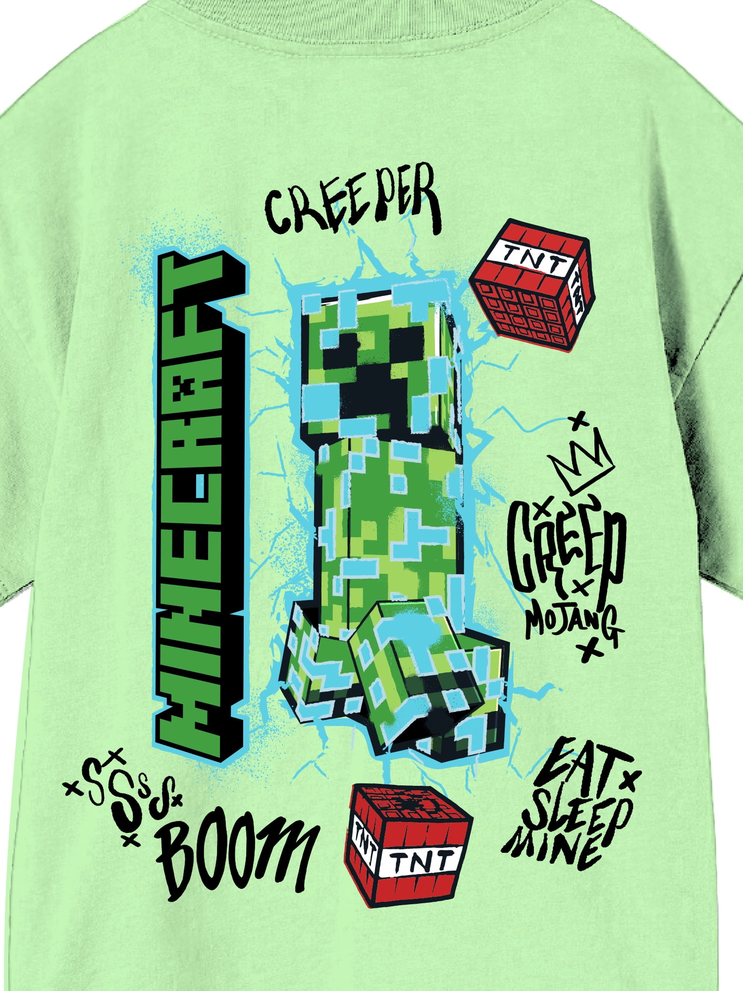 Minecraft, Boys' Elevated Front and Back Graphic T-Shirt, Sizes 4-20