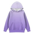 thumbnail image 3 of TQWQT Girl's Light Purple Hoodie Oversized Cute Sweatshirts Long Sleeve Size 10-12 Hoodie Gradient Hooded Pullover Top Trendy Tween Girl Clothing 11-12 Years, 3 of 4