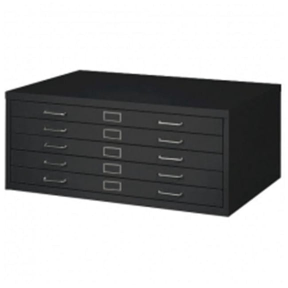 Safco 4998BLR 48 x 36 Inch 5 Drawer Steel Flat File in Black