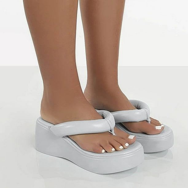 Lenago Plus Size Wedge Sandals for Women Outdoor Flat Anti-Slip