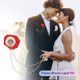thumbnail image 4 of Uxcell 1-Pack Pin de Flor de Rosa para Traje de Hombre con Cadena de Borlas Doradas para Accesorios de Boda para Hombres [Rojo], 4 of 7