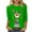Green, variant on Sevevn Blouses for Women Women's Christmas Fashion Printed T-shirt 3/4 Sleeves Blouse Round Neck Casual Tops Great Gifts for Less