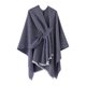 thumbnail image 1 of Poncho grande con abertura delantera para mujer - Chal de punto, material de poliéster - Talla única, 1 of 2