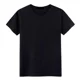 thumbnail image 3 of Camiseta de manga corta de color liso para hombre y mujer, color blanco puro y negro, sencilla, de verano, de media manga, ideal como prenda informal, 3 of 4