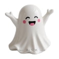 thumbnail image 2 of Halloween Desk Decor, Halloween Ghost Decor, Cute Halloween Decor, 7X7 Inch Mini Ghost Figurine, Adorable Raised Arm Ghost Statue for Indoor Home Office Party Decor, 2 of 4