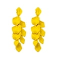 thumbnail image 3 of Pendientes bohemios de pétalos de rosa, pendientes colgantes de flores con borlas largas para fiestas, 3 of 6