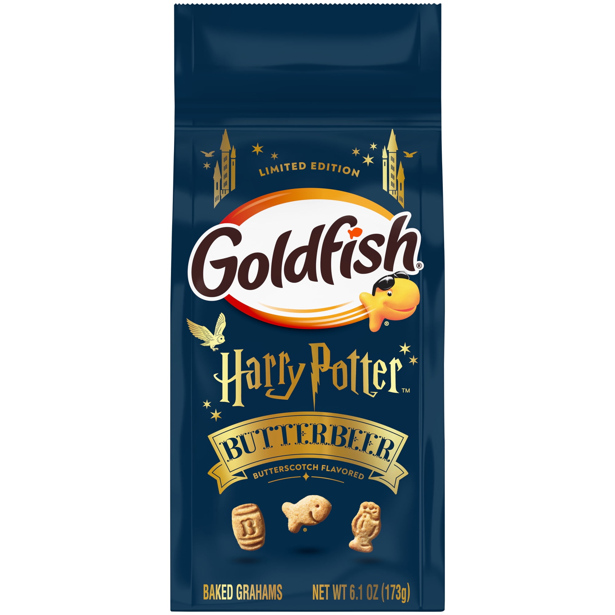 Goldfish Harry Potter Butterbeer Butterscotch Flavored Baked Grahams, 6.1 oz Bag