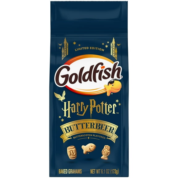 Goldfish Harry Potter Butterbeer Butterscotch Flavored Baked Grahams, 6.1 oz Bag